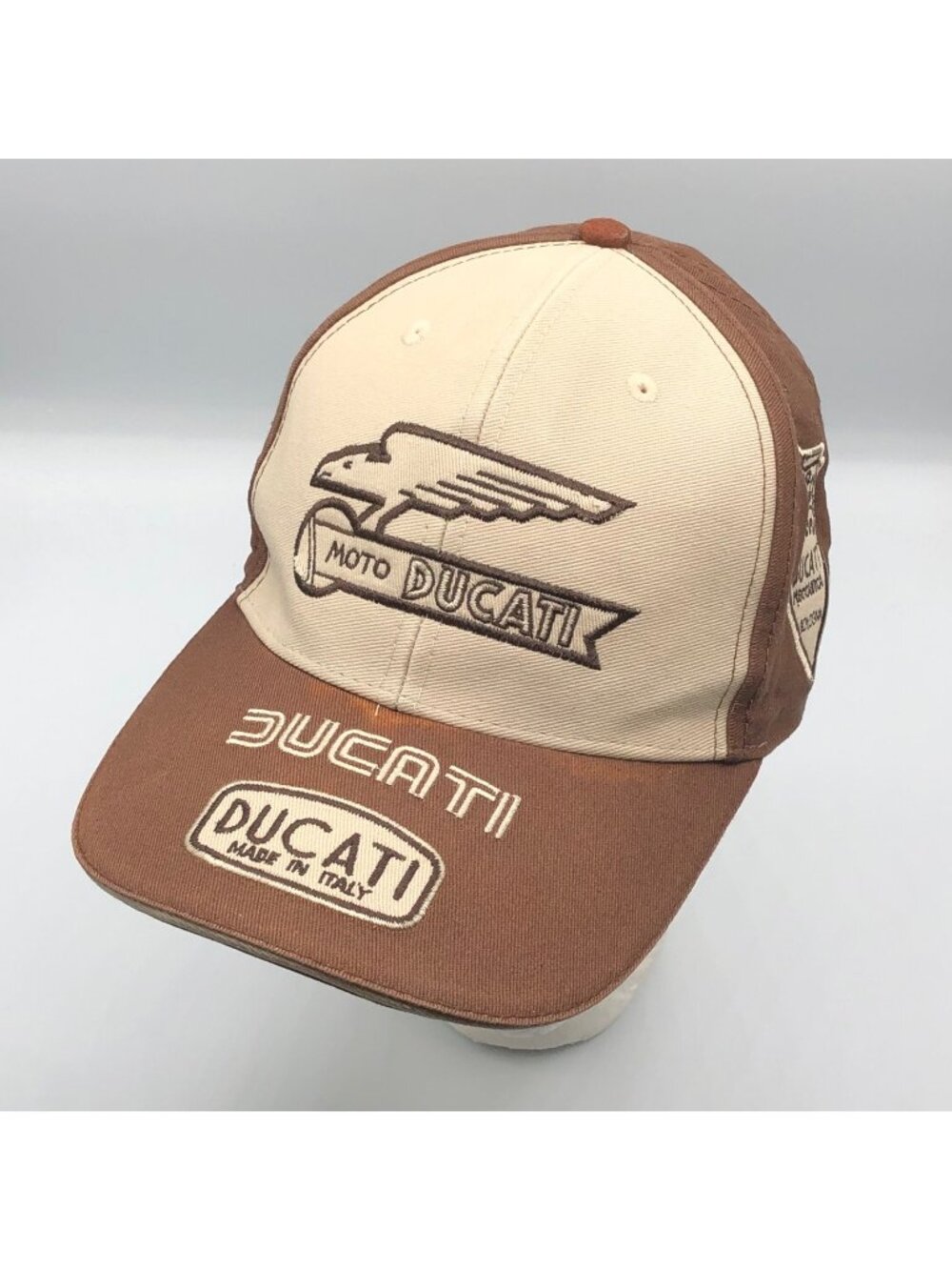 Moto Ducati Meccanica Bologna Cotton Adjustable Strapback Hat Motorcycle Cap